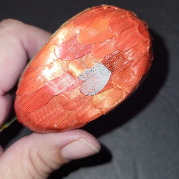 VINTAGE JAPANESE FOLK ART COUNTRY HANDMADE BAMBOO ROOSTER TRINKET BOX & 3 SMALL - Picture 3 of 10